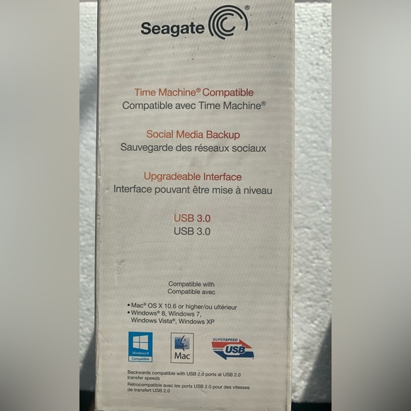 OB Mac Seagate Backup Plus 2TB USB 3.0 Desktop External Hard Drive (STCB2000900 - Picture 5 of 7